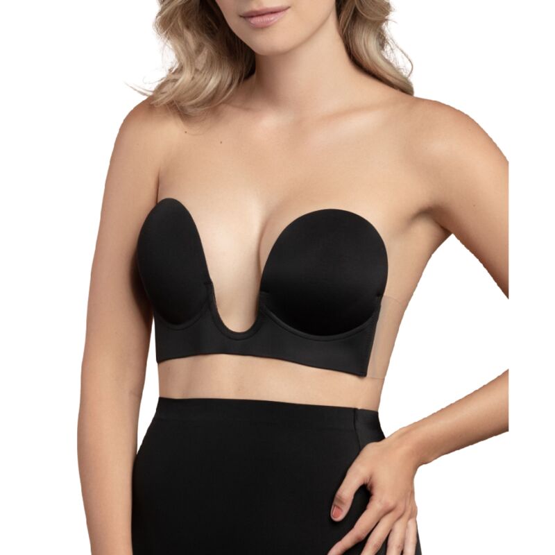 BYE-BRA - SOUTIEN-GORGE SANS POIGNÉES NOIR BONNET D