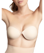 BYE-BRA - SOUTIEN-GORGE INVISIBLE BEIGE BONNET D