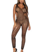 LEG AVENUE - BODYSTOCKING EN FILET TREILLIS TAILLE UNIQUE