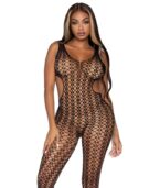 LEG AVENUE - BODYSTOCKING EN FILET TREILLIS TAILLE UNIQUE