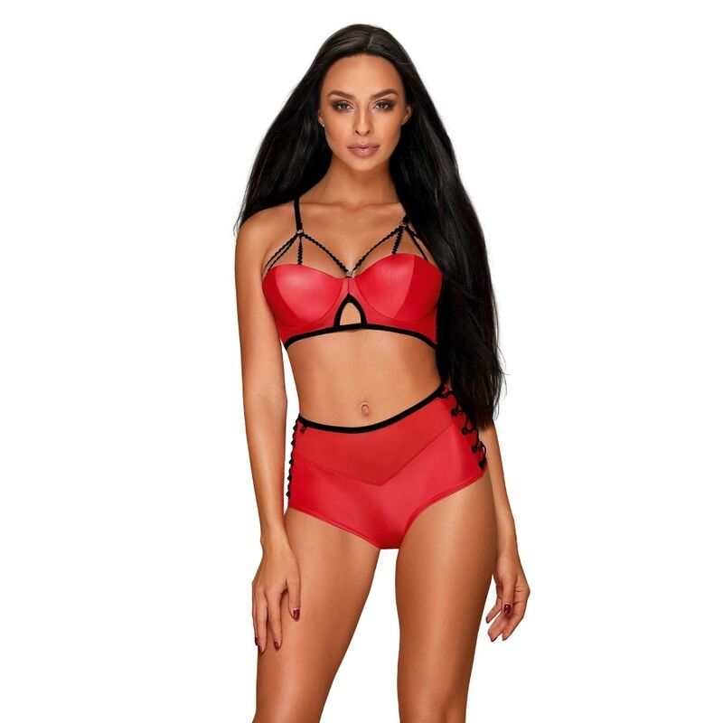 OBSESSIVE - ENSEMBLE CUIR DEUX PIÈCES L/XL