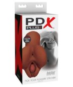 PDX PLUS - MASTURBATEUR DOUBLE MARRON CHOISISSEZ VOTRE PLAISIR