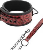 BEGME - COLLIER EN CUIR VÉGAN PREMIUM ÉDITION ROUGE AVEC DOUBLURE EN NÉOPRÈNE