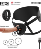 FETISH SUBMISSIVE CYBER STRAP - HARNAIS AVEC TÉLÉCOMMANDE DILDO WATCHME S TECHNOLOGIE