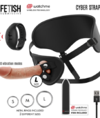 FETISH SUBMISSIVE CYBER STRAP - HARNAIS AVEC GODE ET TÉLÉCOMMANDE BULLET TECHNOLOGIE WATCHME L