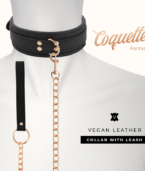 COQUETTE CHIC DESIRE - COLLIER FANTAISIE EN CUIR VÉGAN AVEC BRACELET ET DOUBLURE EN NÉOPRÈNE