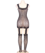 QUEEN LINGERIE - BODYSTOCKING STYLE LÉOPARD S/L