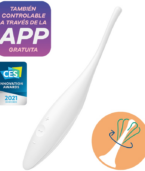 SATISFYER - VIBRATEUR  POINTE DE CLIT TWIRLING JOY BLANC