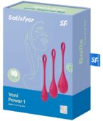 SATISFYER - ENSEMBLE ENTRAÎNEMENT YONI POWER 1 ROUGE