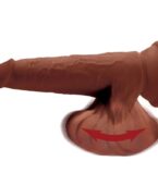 KING COCK - BALLES GODE 3D PLUS 24.5 CM MARRON