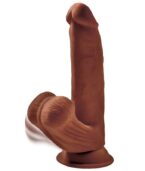 KING COCK - BALLES GODE 3D PLUS 24.5 CM MARRON