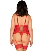 OBSESSIVE - CORSET ET STRING BLOSSMINA 4XL/5XL