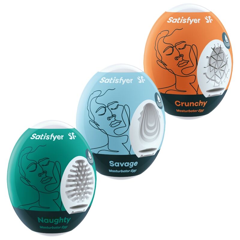 SATISFYER - 3 OEUFS MASTURBATEURS NAUGHTY