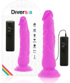 DIVERSIA - DILDO VIBRANT FLEXIBLE VIOLET 21 CM -O- 4.9 CM