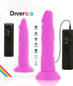 DIVERSIA - DILDO VIBRANT FLEXIBLE VIOLET 23 CM -O- 4.3 CM