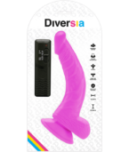 DIVERSIA - DILDO VIBRANT FLEXIBLE VIOLET 21.5 CM -O- 4.5 CM