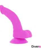 DIVERSIA - DILDO VIBRANT FLEXIBLE VIOLET 21.5 CM -O- 4.5 CM