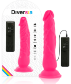 DIVERSIA - DILDO VIBRANT FLEXIBLE ROSE 21 CM -O- 4.9 CM