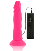 DIVERSIA - DILDO SOUPLE AVEC VIBRATION ROSE 23 CM -O- 4.3 CM