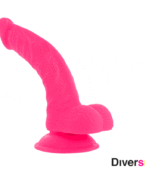 DIVERSIA - DILDO VIBRANT FLEXIBLE ROSE 21.5 CM -O- 4.5 CM