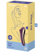 SATISFYER - VIBRATEUR DUAL KISS AIR PULSE VIN ROUGE