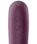 SATISFYER - VIBRATEUR DUAL KISS AIR PULSE VIN ROUGE