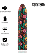 CUSTOM BULLETS - BULLETS PERSONNALISÉS RECHARGEABLE FLORAL 10 INTENSITIES