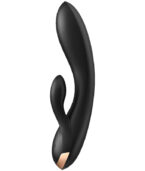 SATISFYER - APPLICATION VIBRATEUR DOUBLE FLEX NOIR