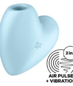 SATISFYER - CUTIE HEART STIMULATEUR ET VIBRATEUR DE PULSE D'AIR BLEU