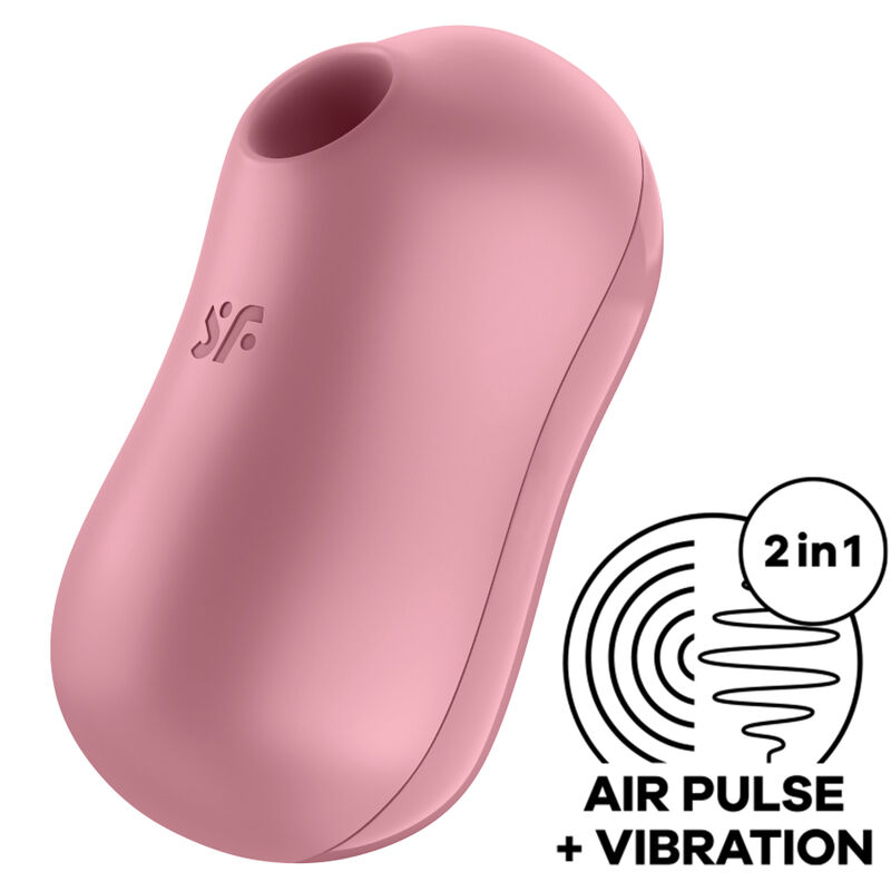 SATISFYER - STIMULATEUR ET VIBRATEUR D'IMPULSIONS D'AIR DE BARBE À COTON ROSE