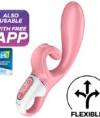 SATISFYER - APPLICATION VIBRATEUR HUG ME RABBIT ROSE