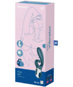 SATISFYER - APPLICATION VIBRATEUR HUG ME RABBIT BLEU