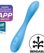 SATISFYER - APPLICATION MULTI VIBRATEUR G-SPOT FLEX 4+ BLEU