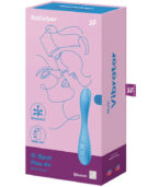 SATISFYER - APPLICATION MULTI VIBRATEUR G-SPOT FLEX 4+ BLEU