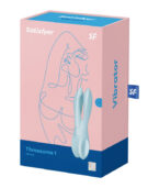 SATISFYER - VIBRATEUR THREESOME 1 BLEU