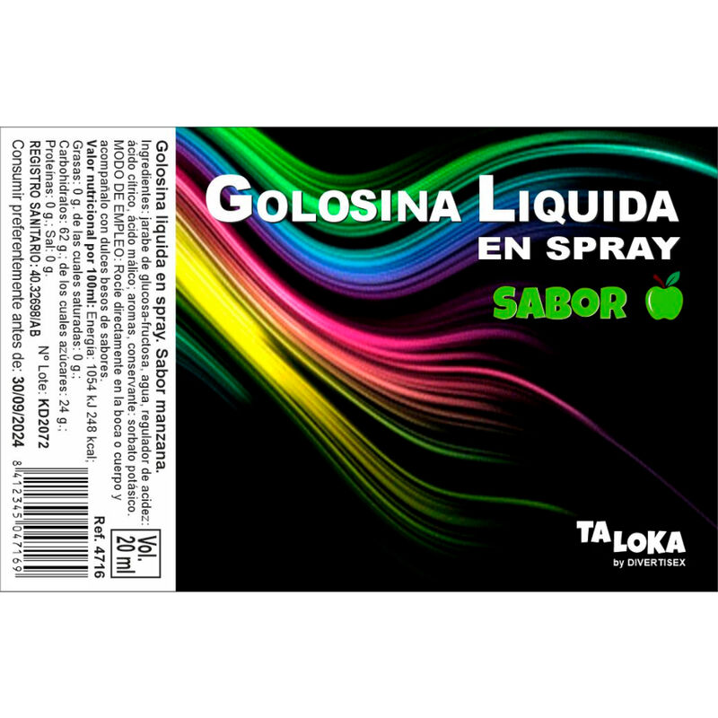 TALOKA - SPRAY LIQUIDE DE BONBON  LA POMME