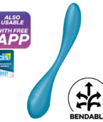 SATISFYER - VIBRATEUR MULTI G-SPOT FLEX 5 BLEU