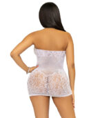 LEG AVENUE - RHINESTONE HALTER MINI ROBE TAILLE UNIQUE - BLANC