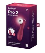 SATISFYER - PRO 2 GÉNÉRATION 3 TECHNOLOGIE AIR LIQUIDE VIN ROUGE