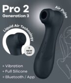 SATISFYER - PRO 2 GENERACIÓN 3 NOIR BLUETOOTH ET APPLICATION