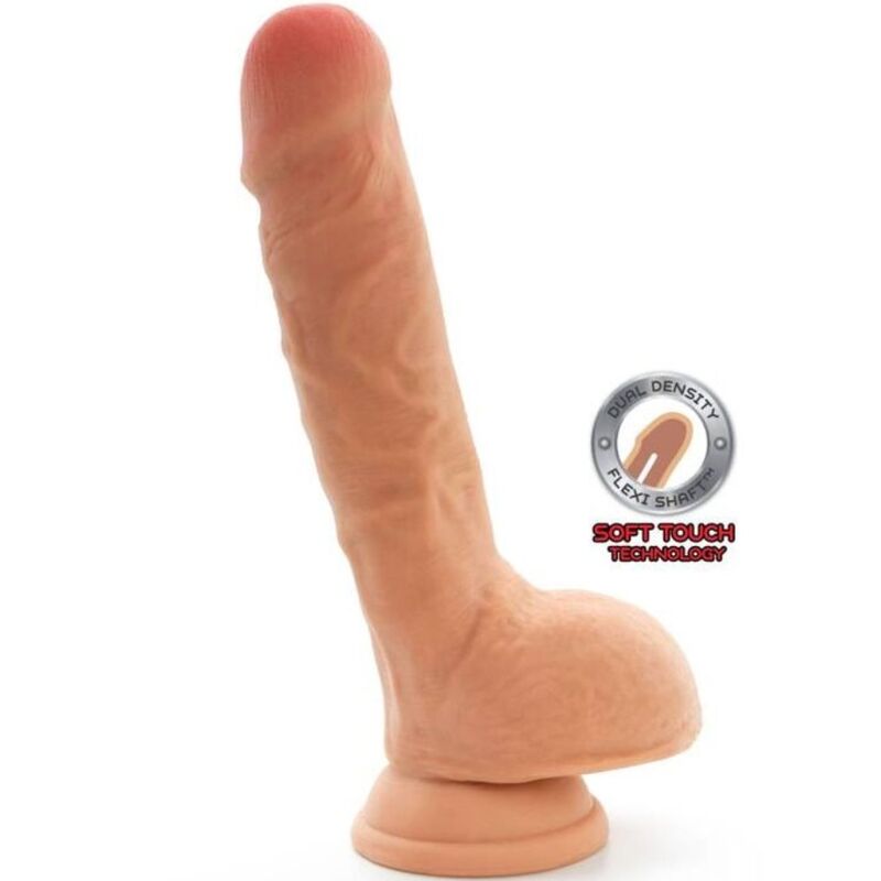 GET REAL - GODE DOUBLE DENSITÉ 18 CM BALLES PEAU