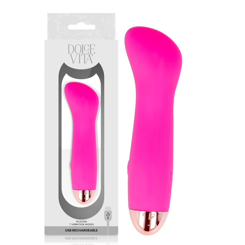 DOLCE VITA - VIBRATEUR RECHARGEABLE ONE ROSE 7 VITESSES