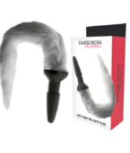 DARKNESS - PLUG ANAL EN SILICONE AVEC QUEUE GRISE