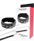 DARKNESS - COLLIER EN CUIR DE HAUTE QUALITÉ AVEC LAISSE