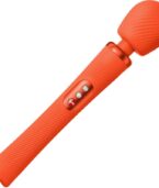 FUN FACTORY - VIM SILICONE RECHARGEABLE VIBRANT LESTÉ RUMBLE WAND SUNRISE ORANGE