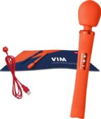 FUN FACTORY - VIM SILICONE RECHARGEABLE VIBRANT LESTÉ RUMBLE WAND SUNRISE ORANGE