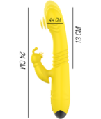 INTENSE - VIBRATEUR MULTIFONCTION TOKY UP & DOWN AVEC STIMULATEUR CLITORAL JAUNE