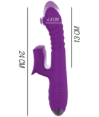 INTENSE - VIBRATEUR RECHARGEABLE MULTIFONCTION IGGY UP & DOWN AVEC STIMULATEUR CLITORAL VIOLET