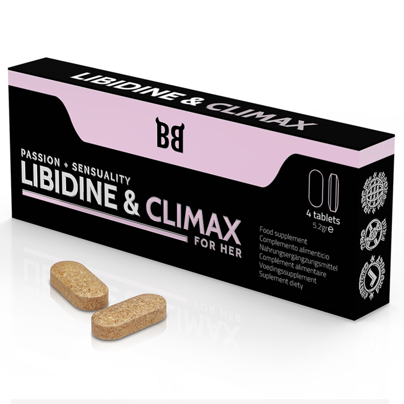 BLACK BULL - AUGMENTATION DE LIBIDINE ET CLIMAX L BIDO POUR FEMMES 4 GÉLULES