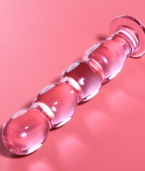 NEBULA SERIES BY IBIZA - MODÈLE 10 GODE EN VERRE BOROSILICATE ROSE 16.5 CM -O- 3.5 CM